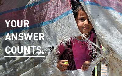 Your answer counts: these Holidays, help the Syrian refugees with VSN