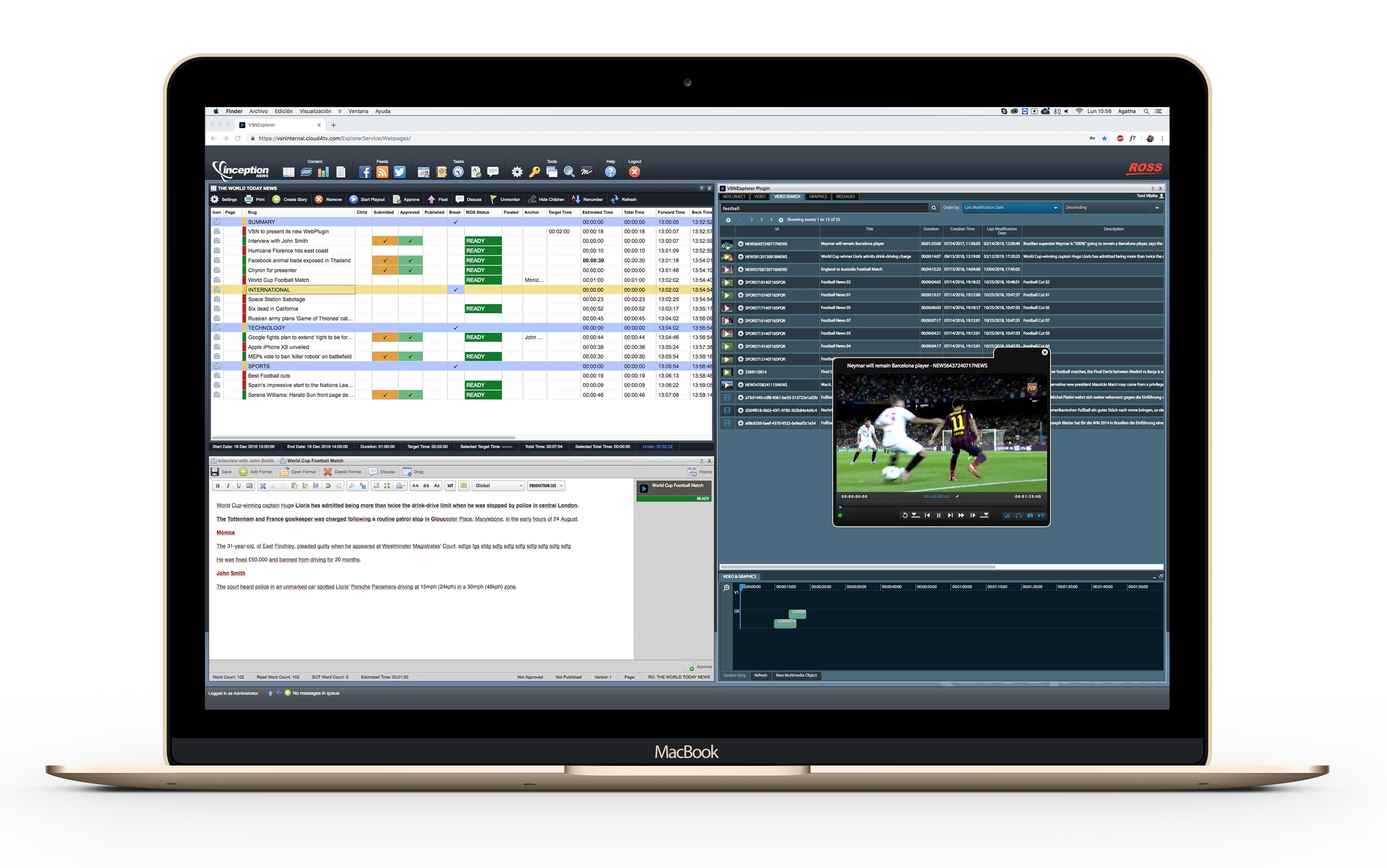 VSNNEWS TERMINAL: news production system, the journalist tool VSNNEWS TERMINAL: news production system, the journalist tool