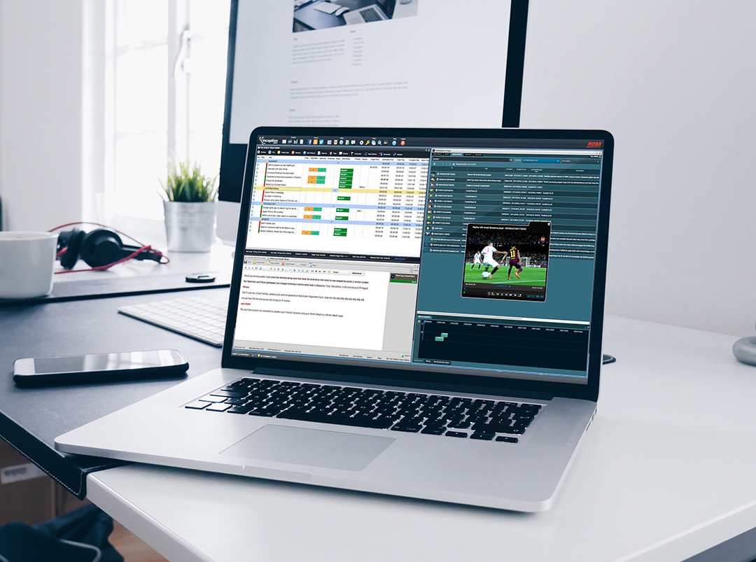 VSN NewsConnect interface with Inception NRCS from Ross Video VSN NewsConnect web plugin integrated within Inception interface from Ross Video