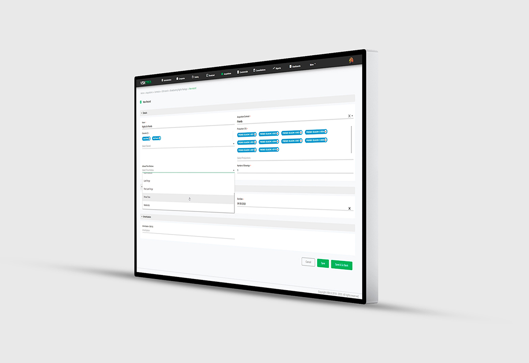 vsncrea-new-acquisitions-advertising-modules Acquisitions module interface in VSNCrea
