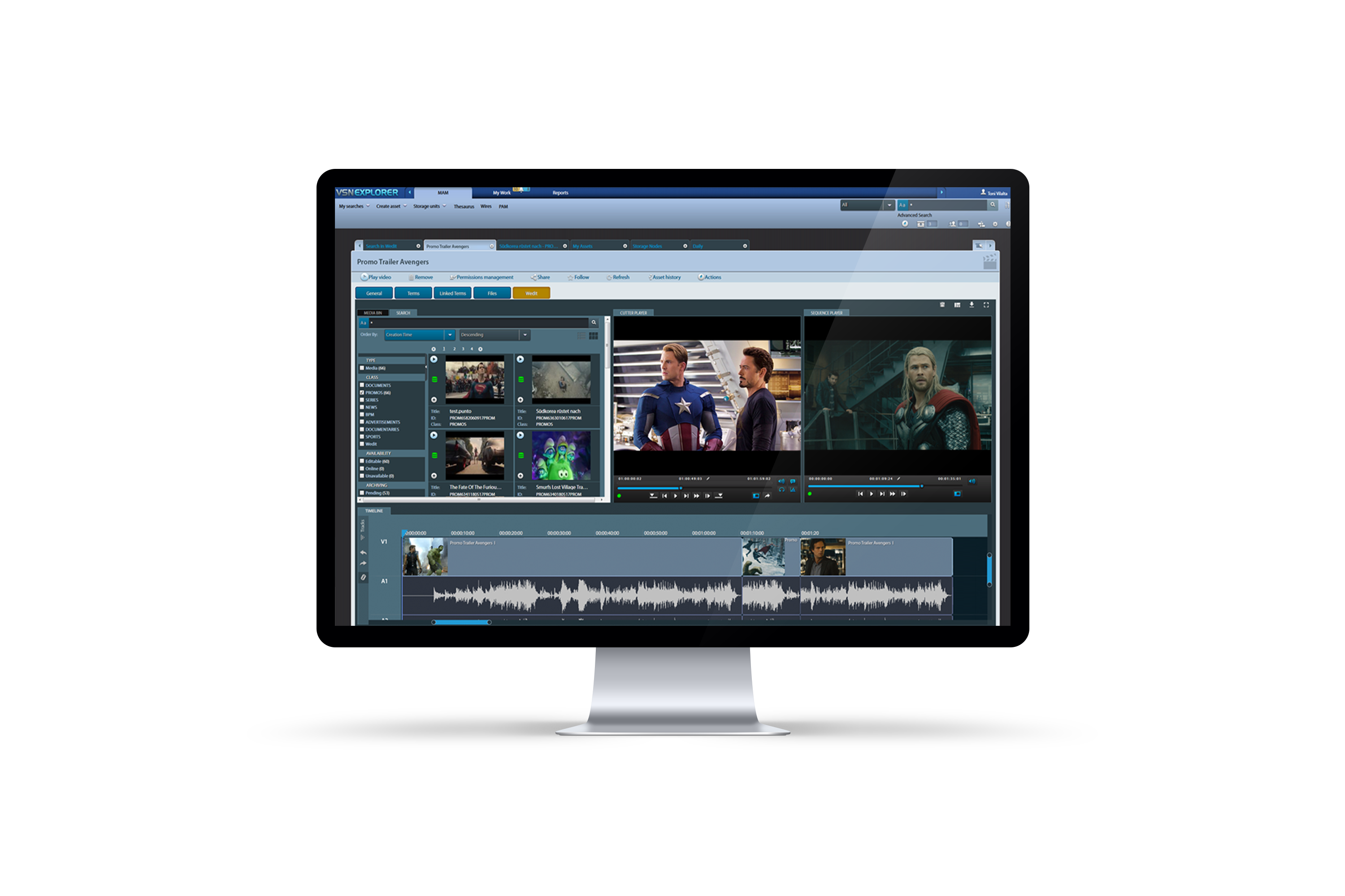 Web-based video editor editing, cut, audio, voiceover recording in the timeline