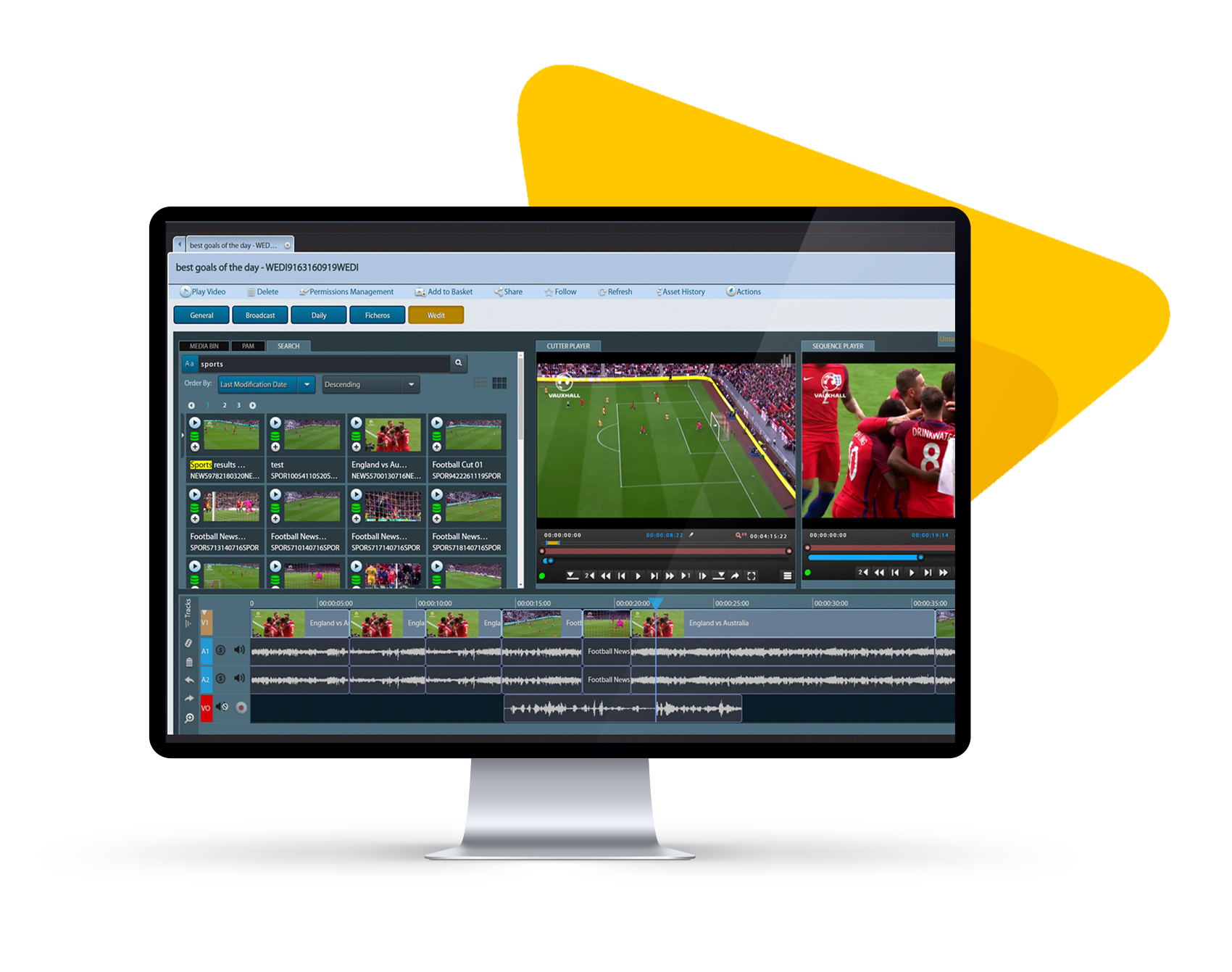 Mockup of Wedit for Media Production