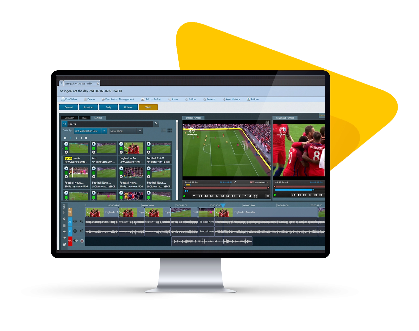 Mockup of Wedit for Media Production