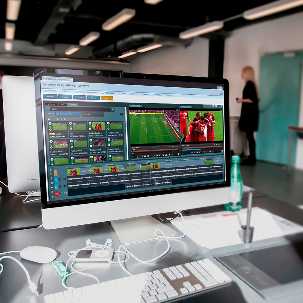 Wedit interface in a newsroom